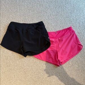 Athleta Girls Black and Pink Shorts